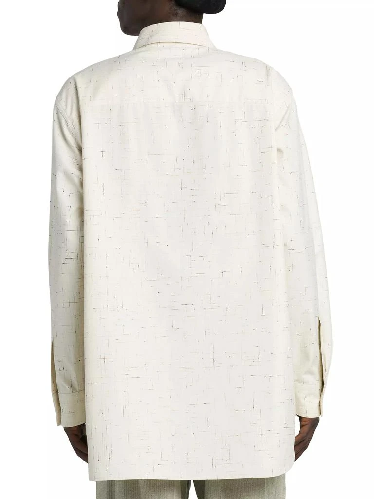 Bottega Veneta Criss Cross Cotton Button-Front Shirt 5