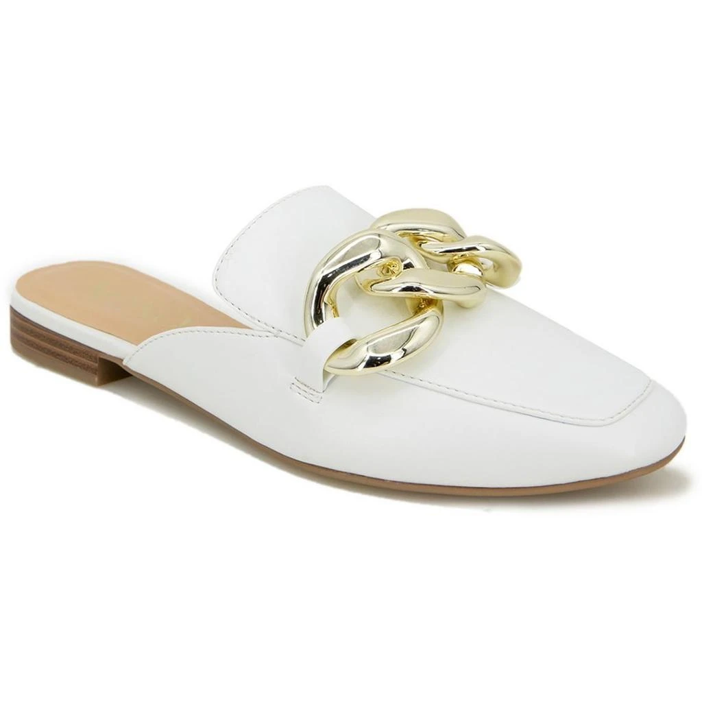XOXO Franceen Womens Faux Leather Chain Mules 1