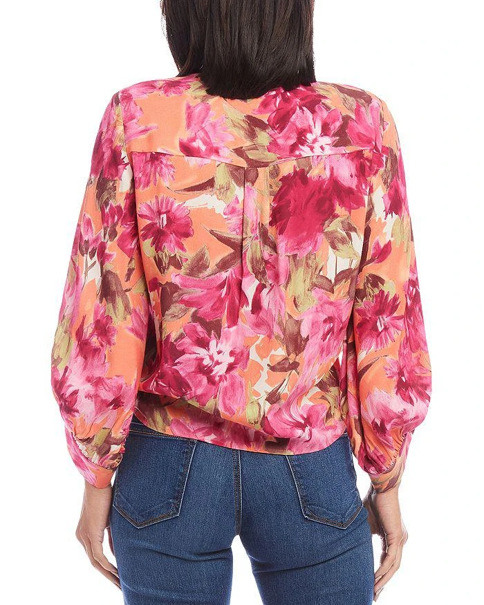 Karen Kane Blouson Sleeve Tie Front Top 2