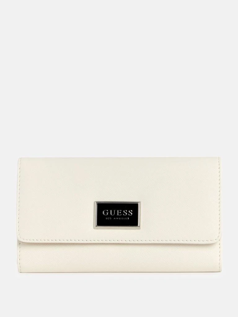 Guess Factory Abree Logo Saffiano Slim Wallet 5