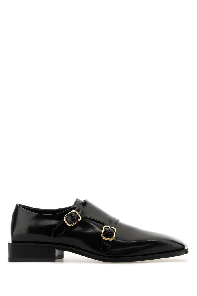 ドレスシューズ・革靴・ビジネスシューズ Salvatore Ferragamo Black Leather Caracas Monk Strap Shoes Salvatore Ferragamo Black Leather Caracas Monk Strap Shoes