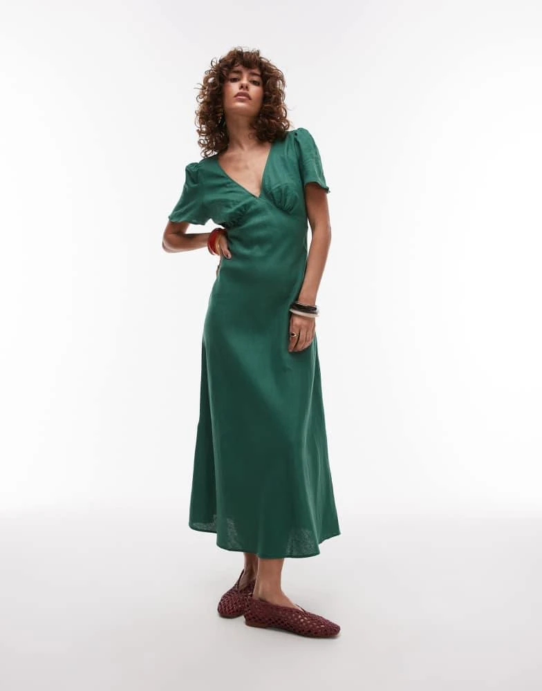 slip under linen dress Slip linen dress MARFA in White main image 0
