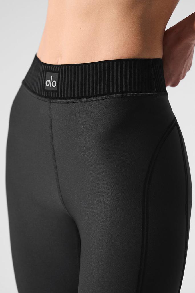 Alo Airlift High-Waist 7/8 Line Up Legging - Black - Pants - Free