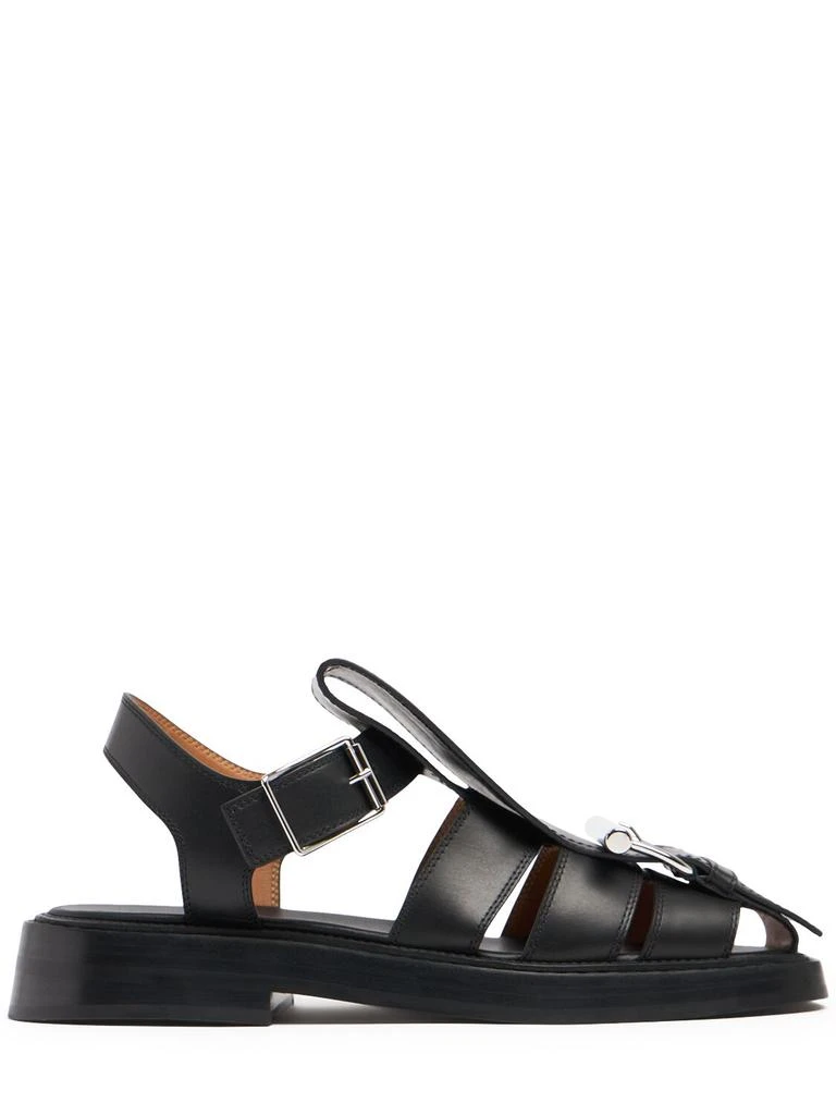 McQueen Leather Sandals 1