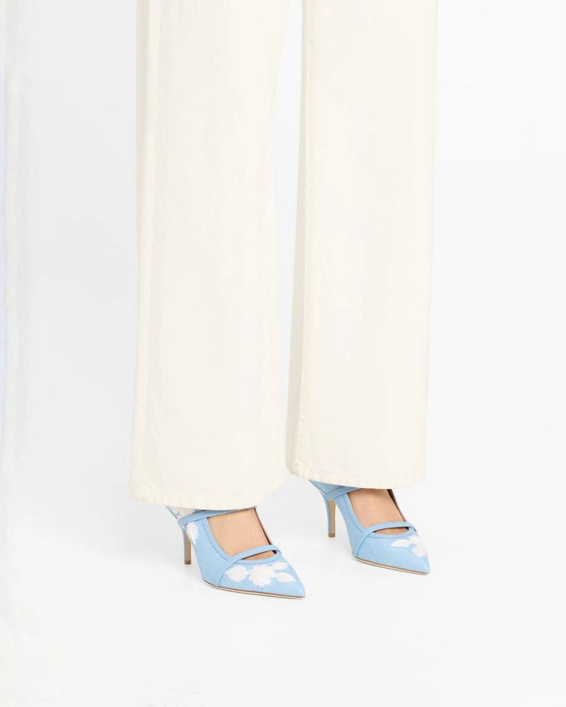 Malone Souliers Maureen Raffia Dual-Band Mule Pumps 2
