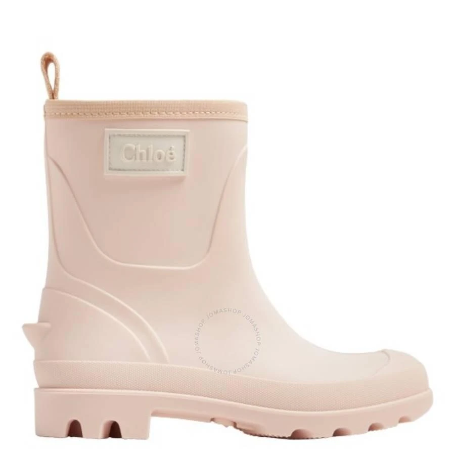 Chloé Kids Washed Pink Rubber Rain Boots 1