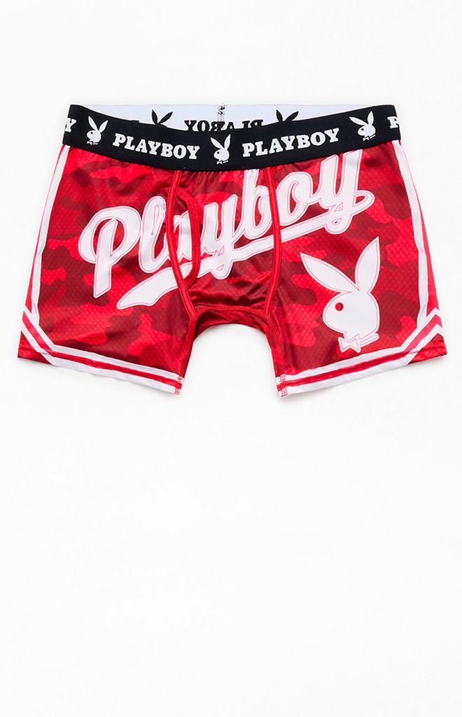 Playboy By PacSun Red Camo Varsity Boxer Briefs