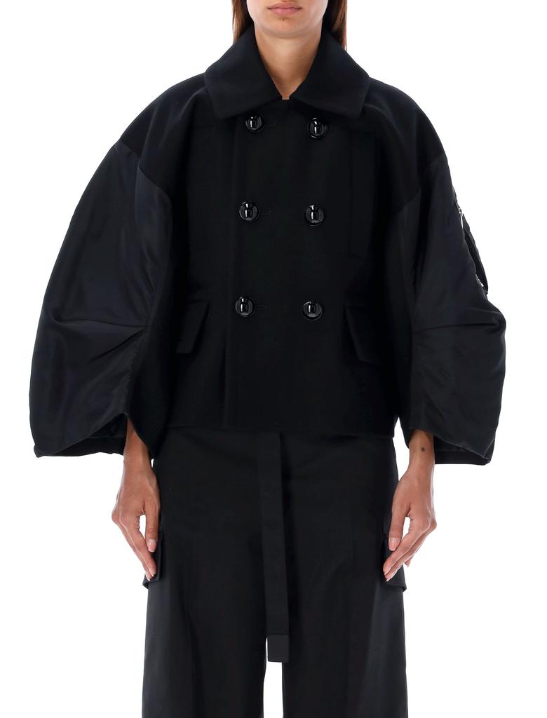 関税込み☆【SACAI】Wool Melton x Nylon Twill Jacket wool Melton x Nylon Twill Jacket SACAI | Blondie Shop