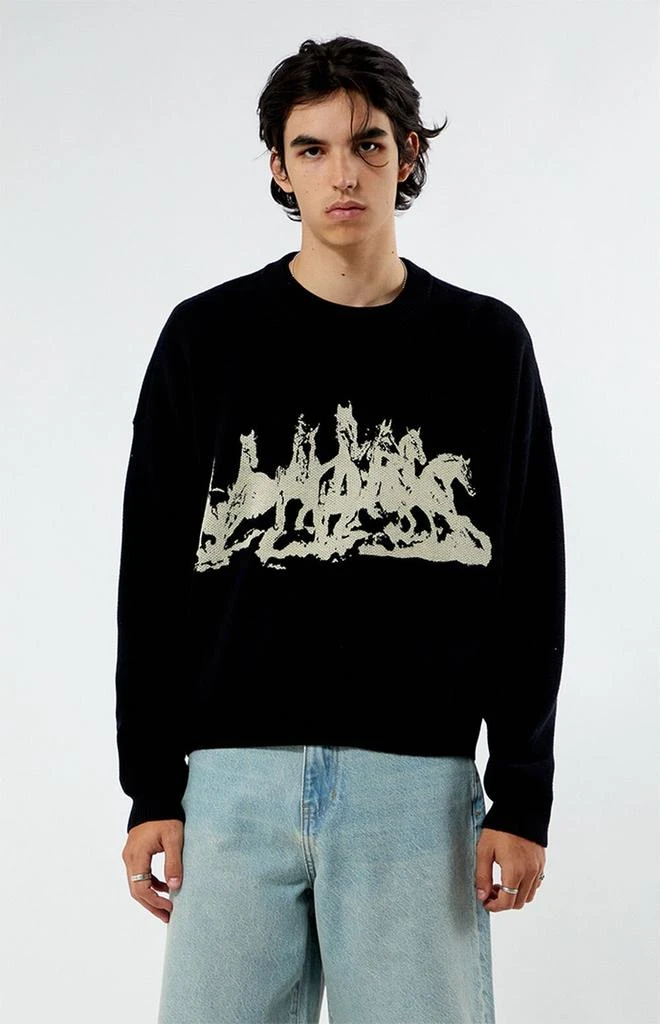PacSun Horses Cropped Sweater 1