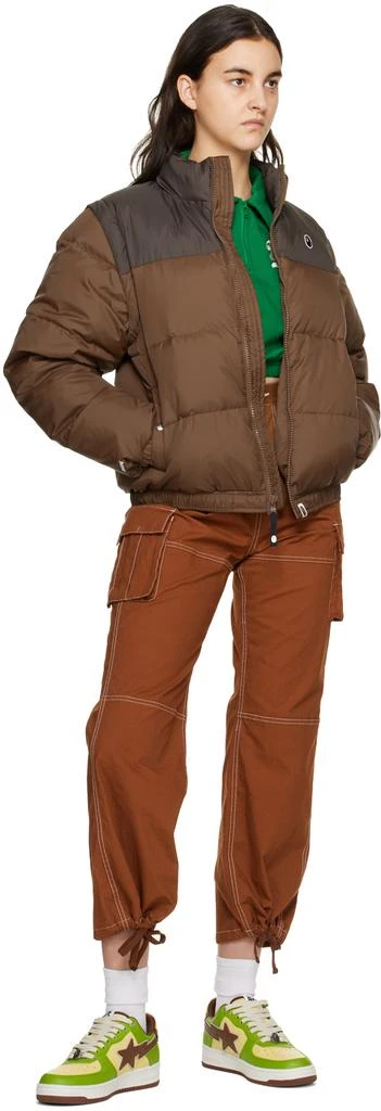 Bape Brown Color Stitching High Waist Cargo Pants 4