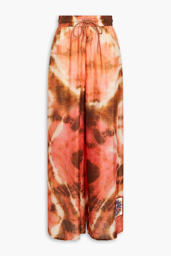 Zimmermann Tie-dyed silk wide-leg pants
