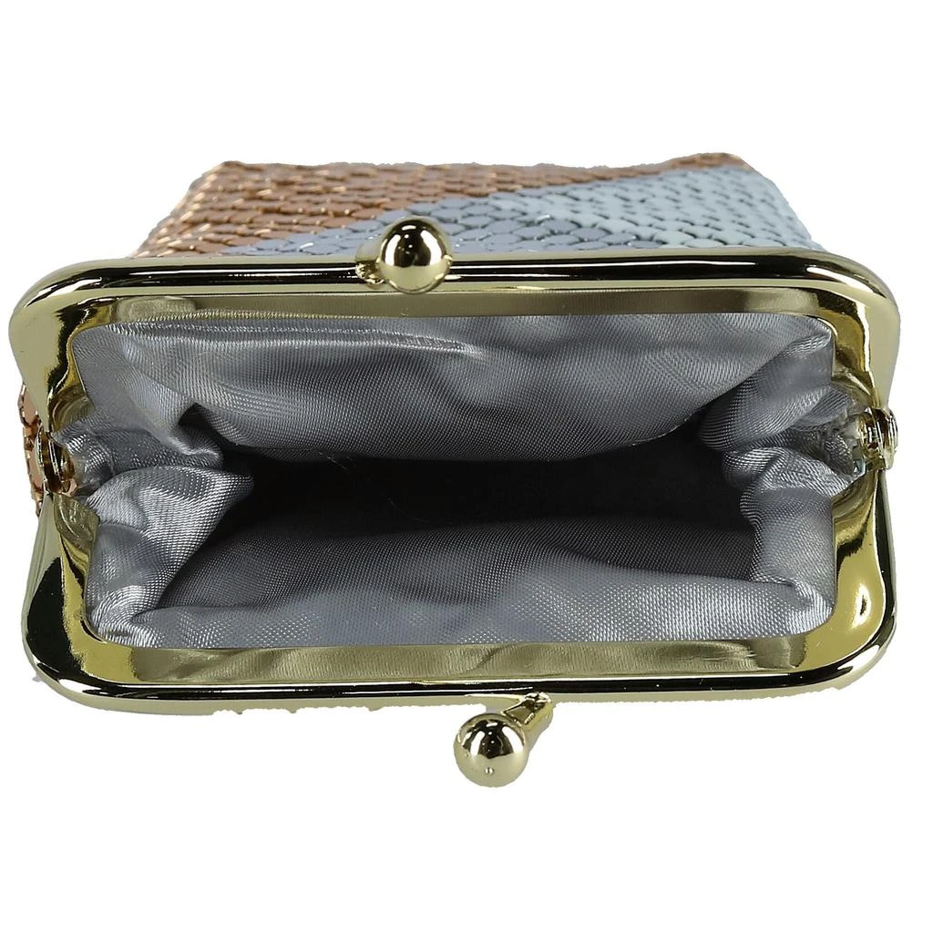 CTM Women's Mesh Pattern Cigarette Case with Lighter Pocket & Kiss Lock Closure 3