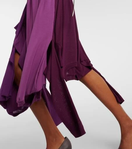 Acne Studios Damage pleated cotton midi dress 6