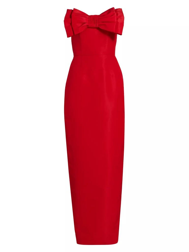 Alexia María Romina Silk Bow-Embellished Column Gown 1