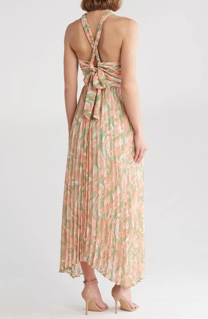 Mila Mae Halter Neck Pleated Maxi Dress 2