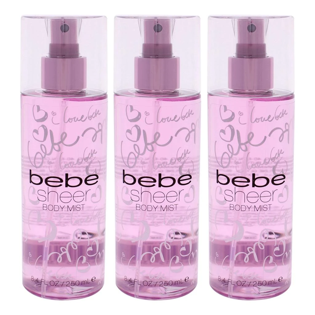 Bebe Sheer by  for Women - 8.4 oz Body Mist - Pack of 3 1