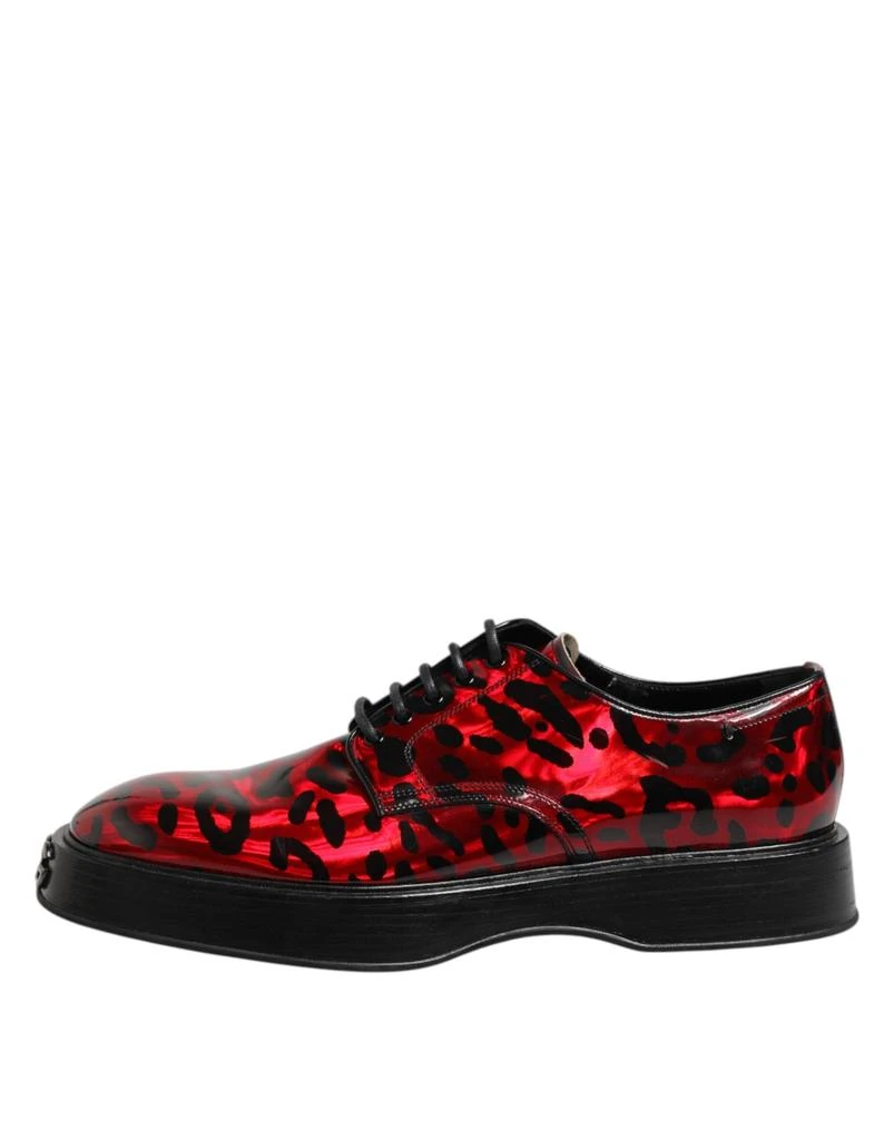 Dolce & Gabbana Leopard Derby Formal Men Dress Men's Shoes 6