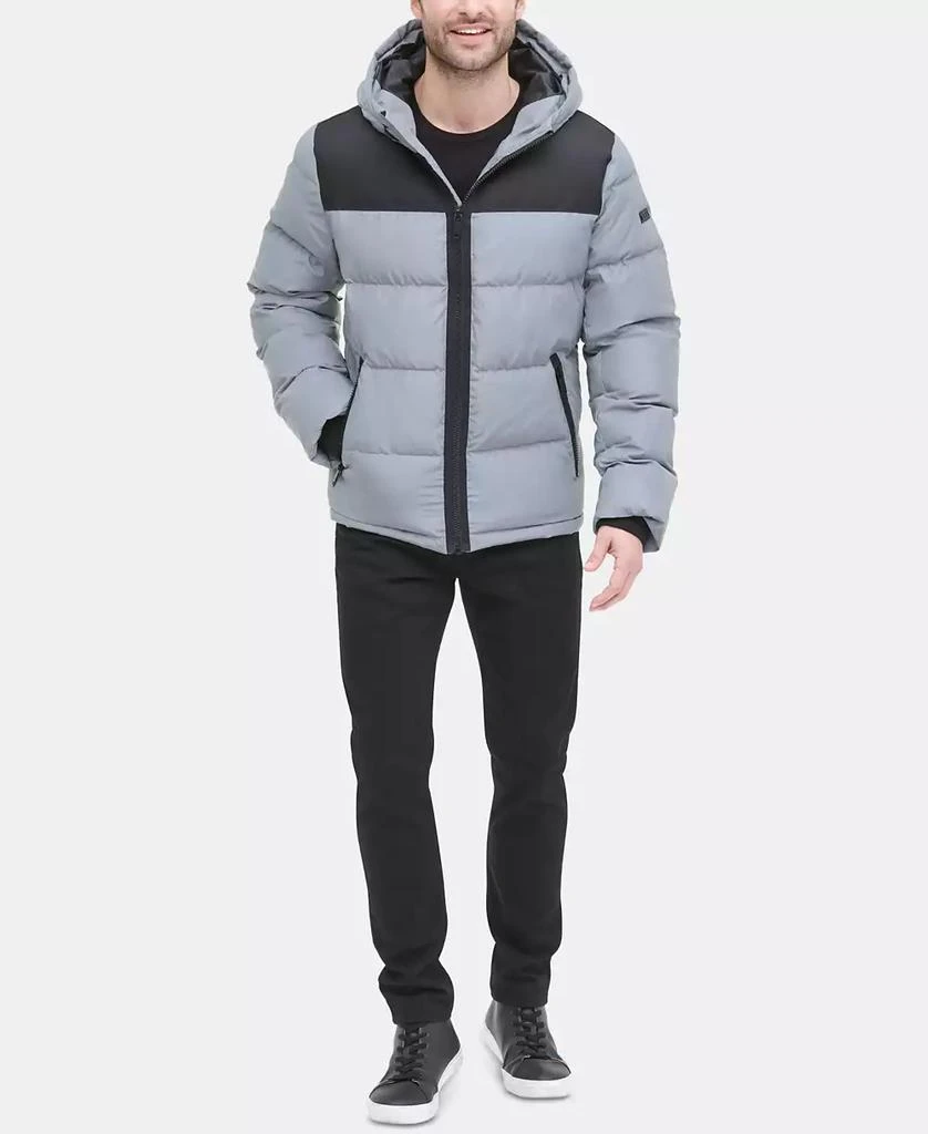DKNY Men's Mixed-Media Puffer Coat, Created for Macy's 4