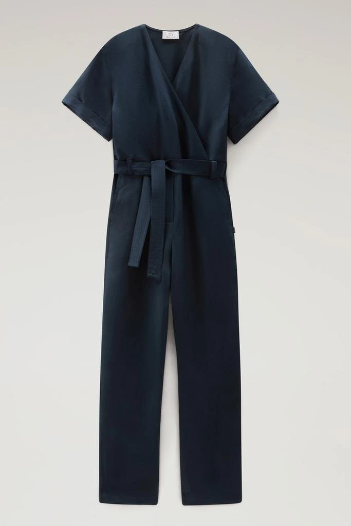 WOOLRICH Jumpsuit in a Linen Blend - Women - Green 5