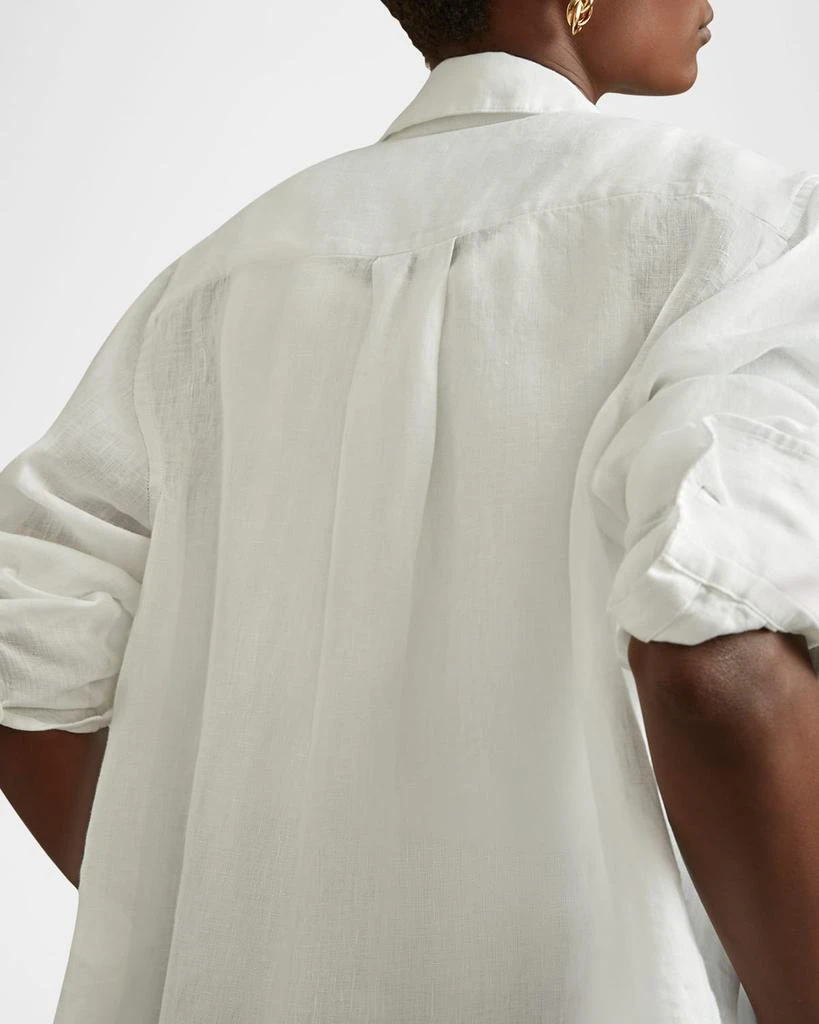 REISS Belle Oversized Semi-Sheer Linen Shirt 3