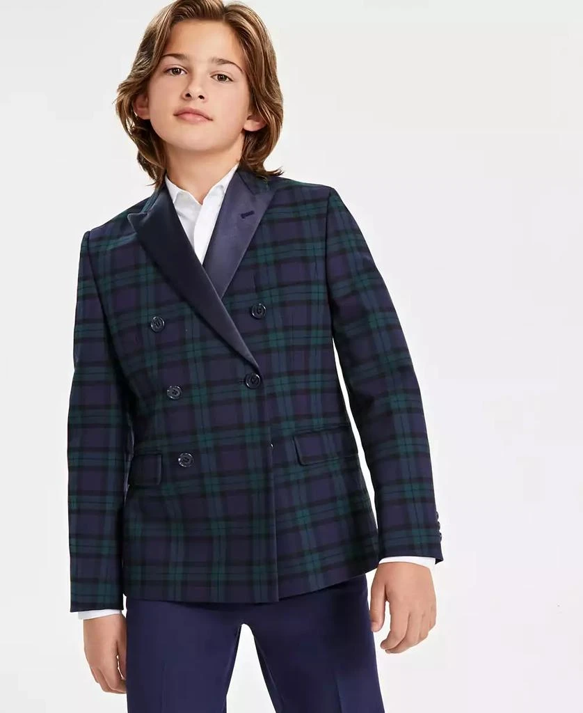 B By Brooks Brothers B by Brook Brothers Big Boys Plaid Double-Breasted Jacket 1
