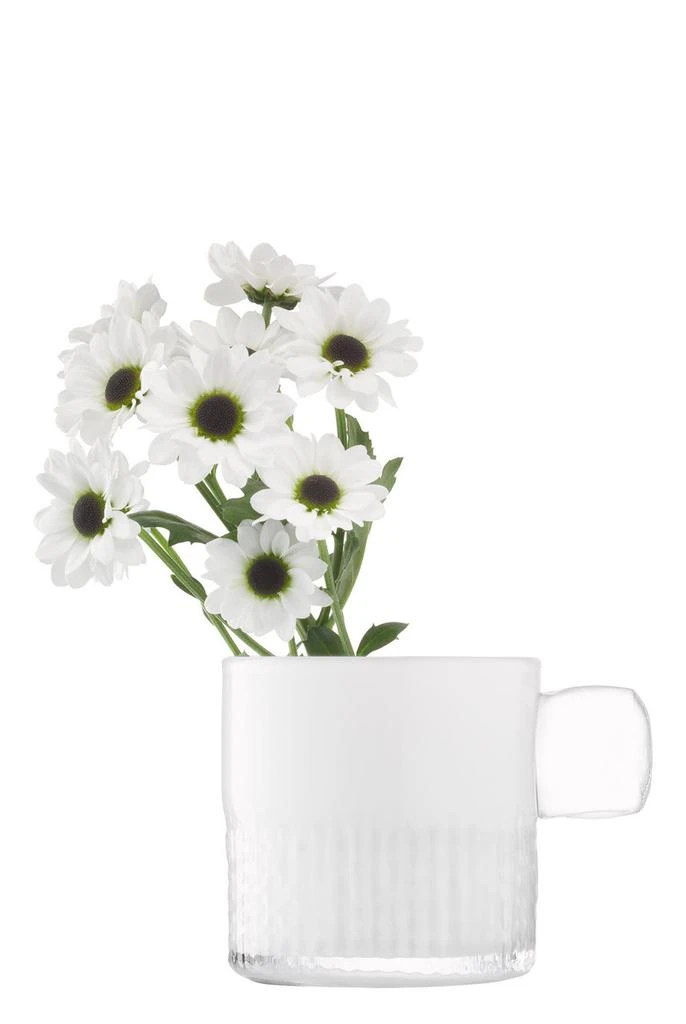 LSA International Handle tealight holder h9cm milk white 4