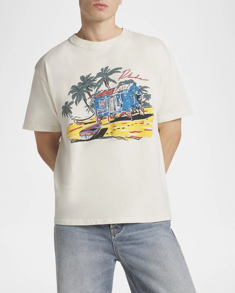 Rhude Men's Beachside Graphic T-Shirt 5