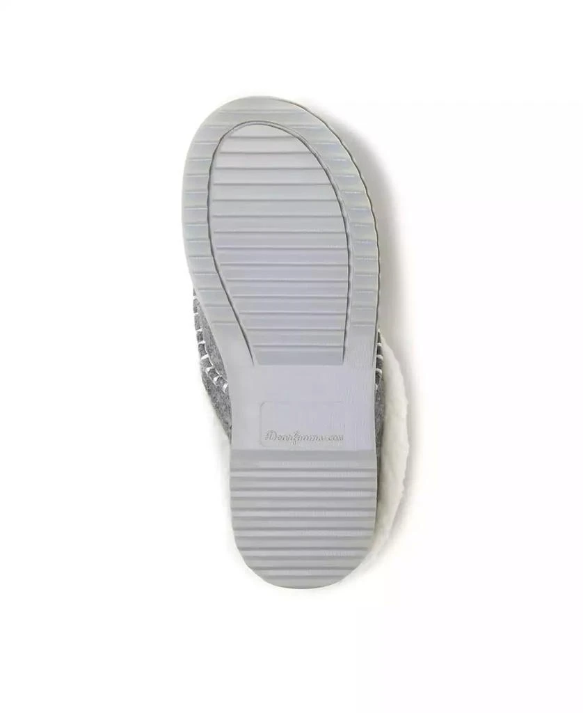 Dear Foams Women's Nyla Felted Plaid Moc Toe Clog Slippers 5