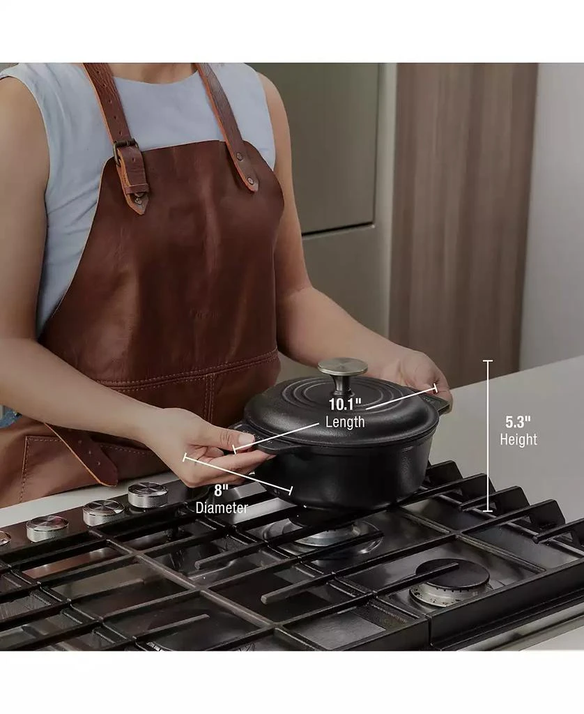 Victoria 2-Quart Cast Iron Preseasoned Dutch Oven with Lid and Dual Handles 7