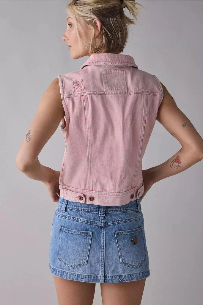 Vintage & ReMADE by UO ReMADE By UO Overdye Denim Vest Top 2
