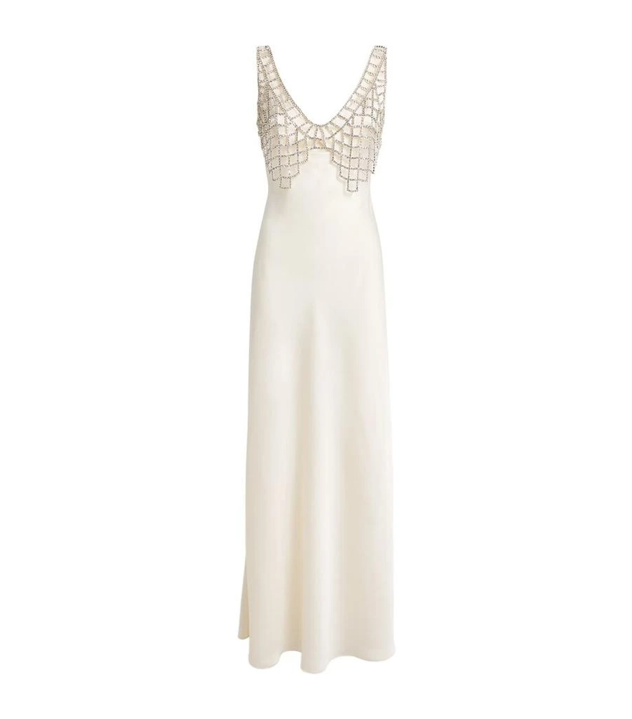 Self Portrait Diamanté-Bralette Maxi Dress 1