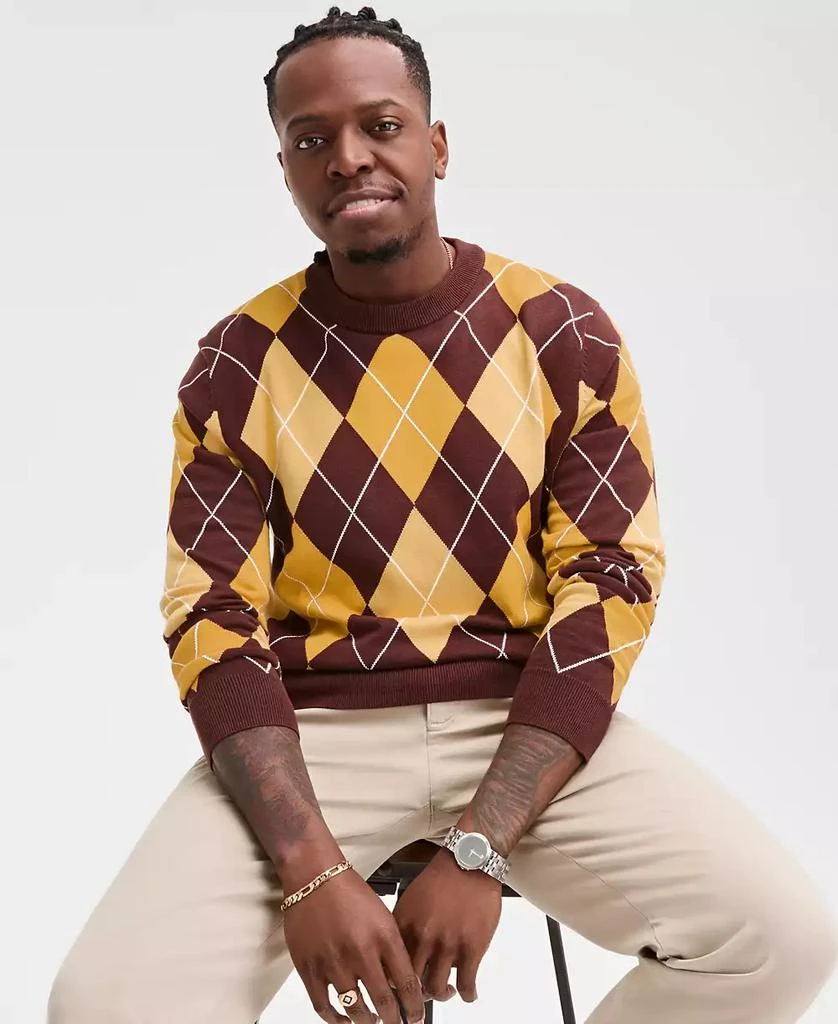 Club Room Men
s Argyle Crewneck Sweater, Exclusively at Macy
s 1