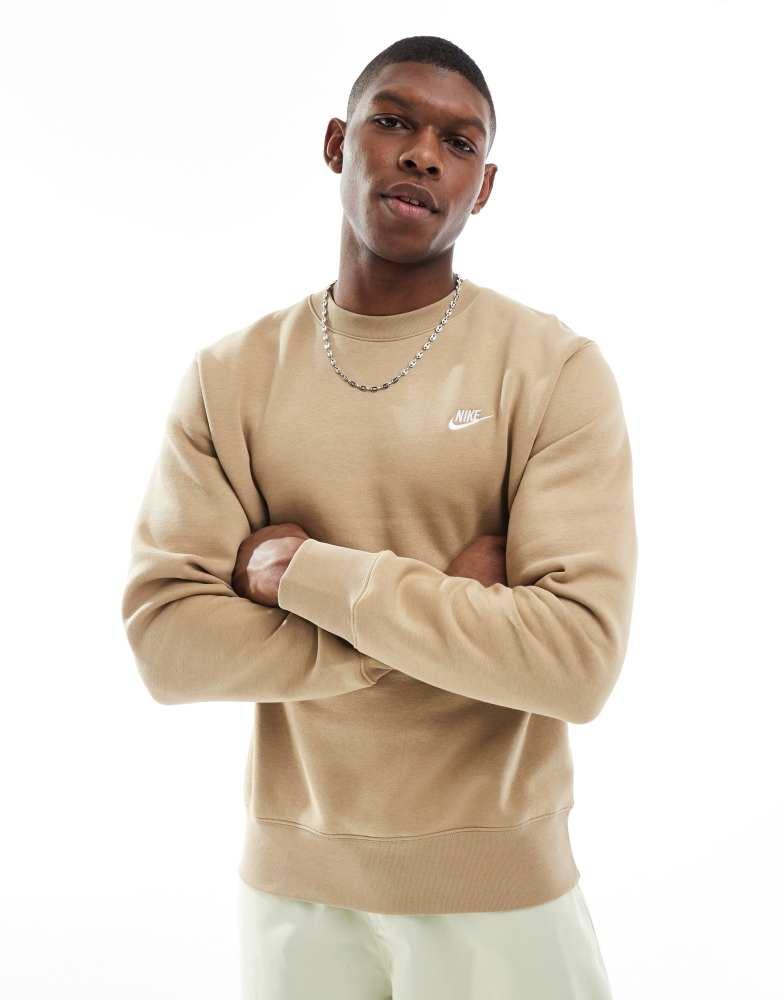 tan crewneck nike