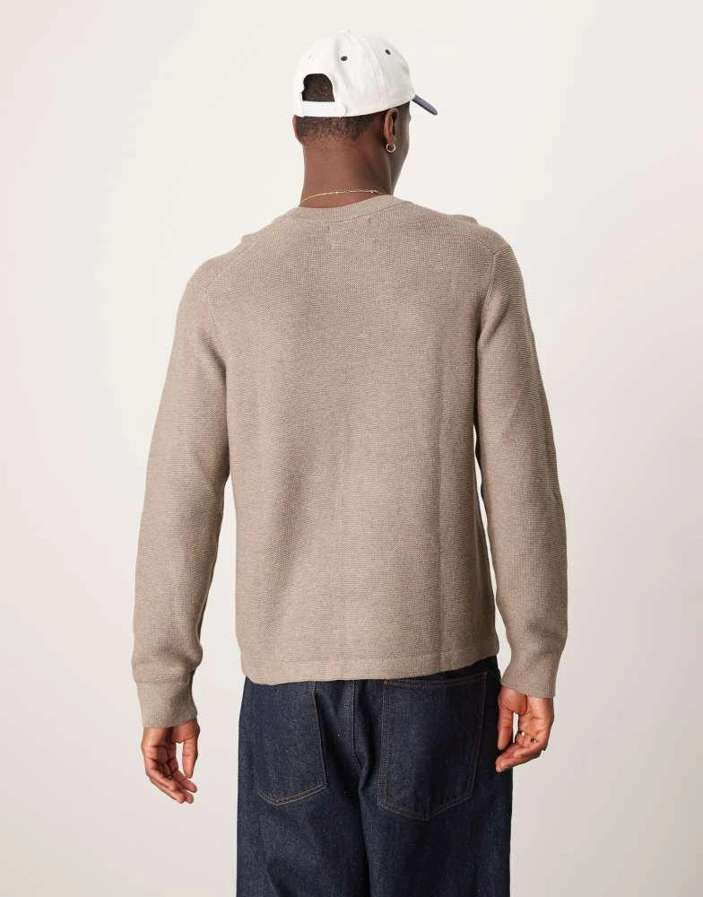 Abercrombie & Fitch Abercrombie & Fitch knitted crew neck jumper in brown 3