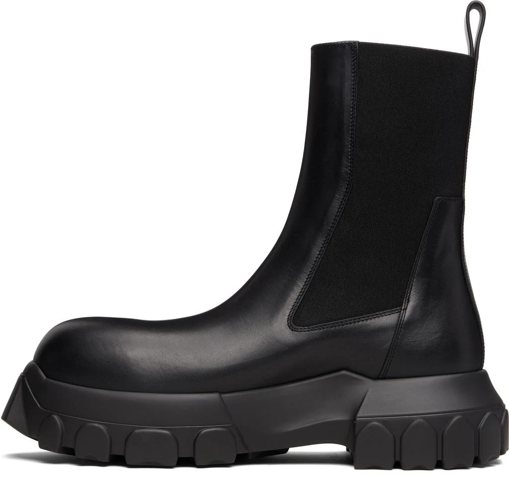 Rick Owens Black Concordians Beatle Bozo Tractor Chelsea Boots 3