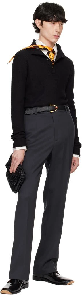 Bottega Veneta Black Cobble Messenger Bag 4