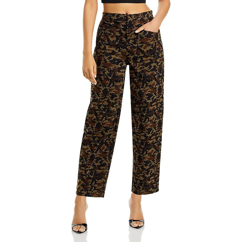 Avec Les Filles Womens Relaxed Camouflage Straight Leg Pants 3