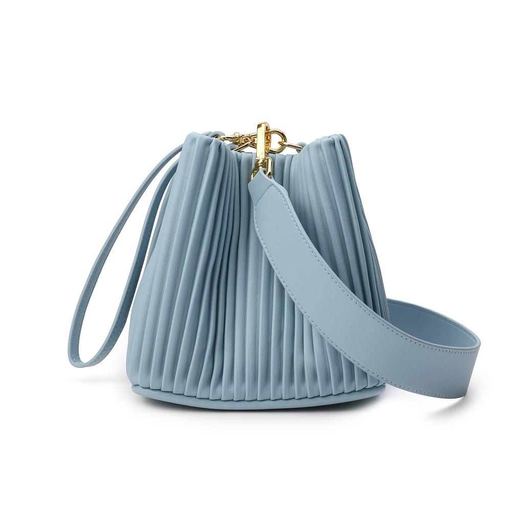 Tiffany & Fred Paris Tiffany & Fred Pleated Leather Shoulder Bag