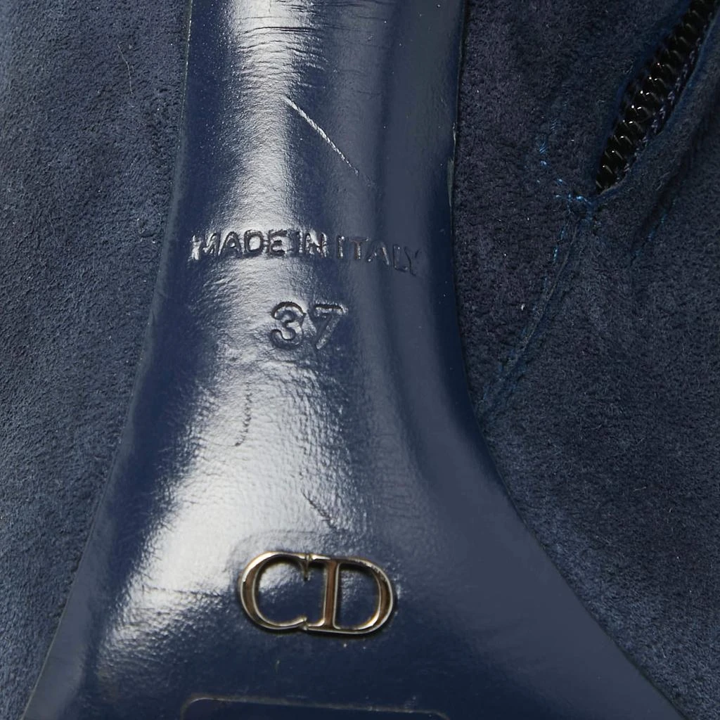 Dior Dior Blue Suede Knee Length Boots Size 37 7