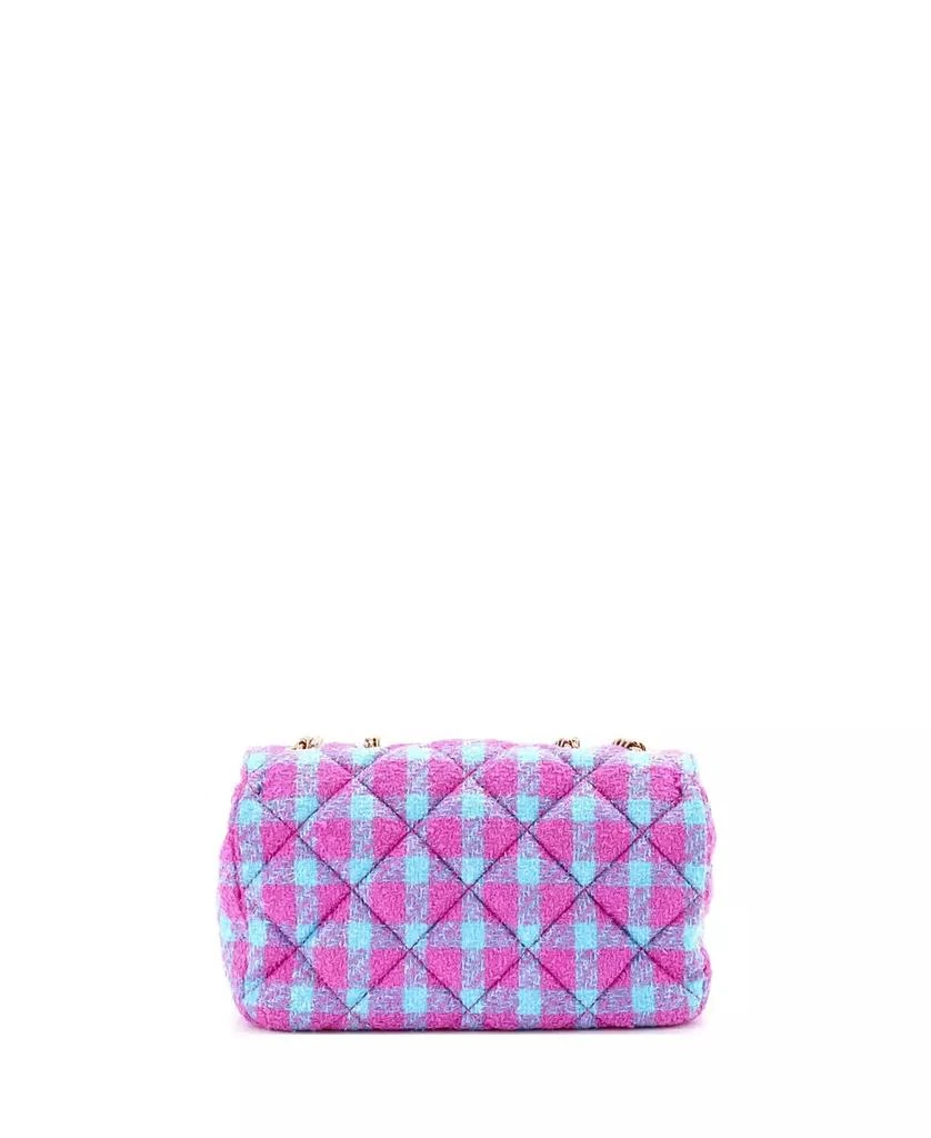 Pre-Owned Versace East West Medusa Icon Chain Flap Bag Quilted Tweed 3