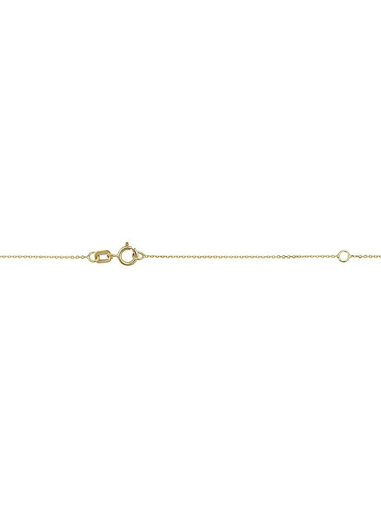 Oradina 14K Yellow Solid Gold, Fresco Baguette Pendant Necklace 3