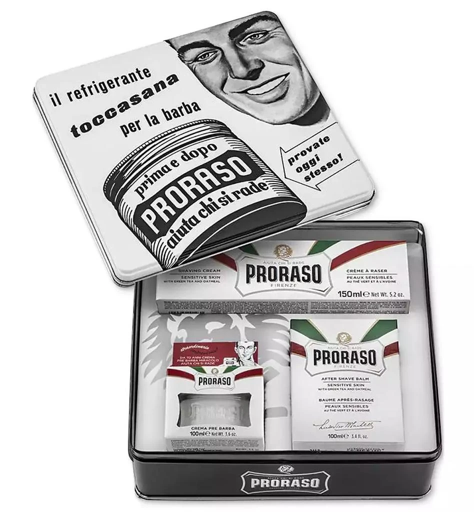 Proraso 4-Pc. Vintage Toccasana Tin Gift Set - Sensitive Skin Formula 11