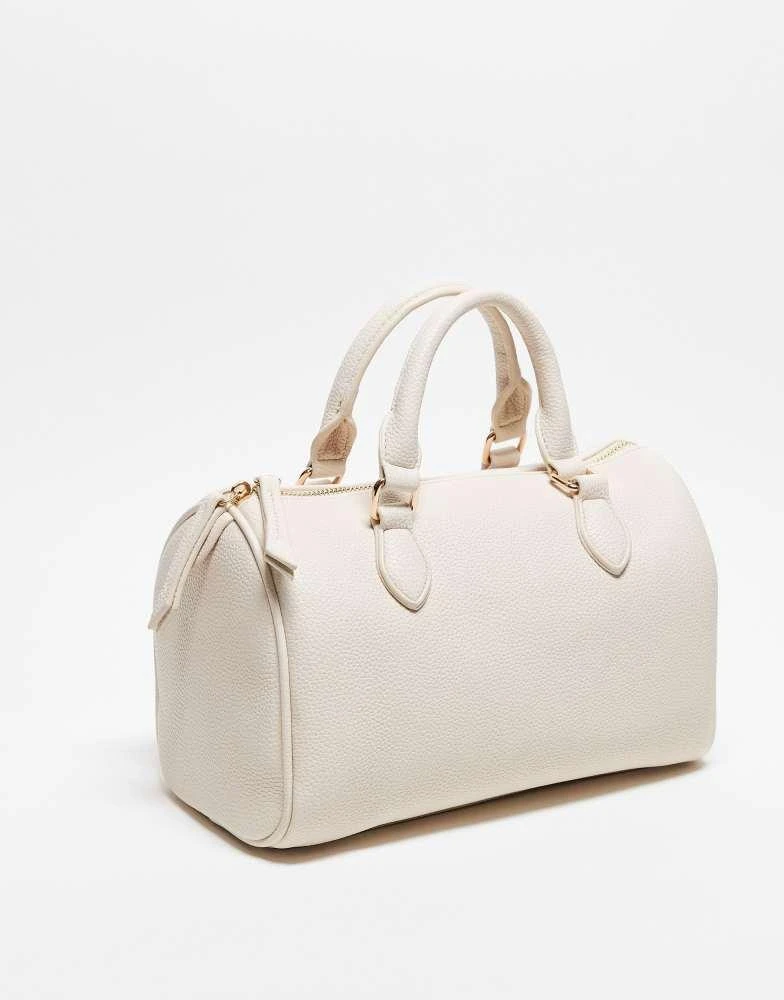 Mario Valentino Valentino rised bowling bag with detachable crossbody strap in ecru 3