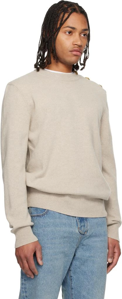 Balmain Beige Eco-Cashmere Sweater 2