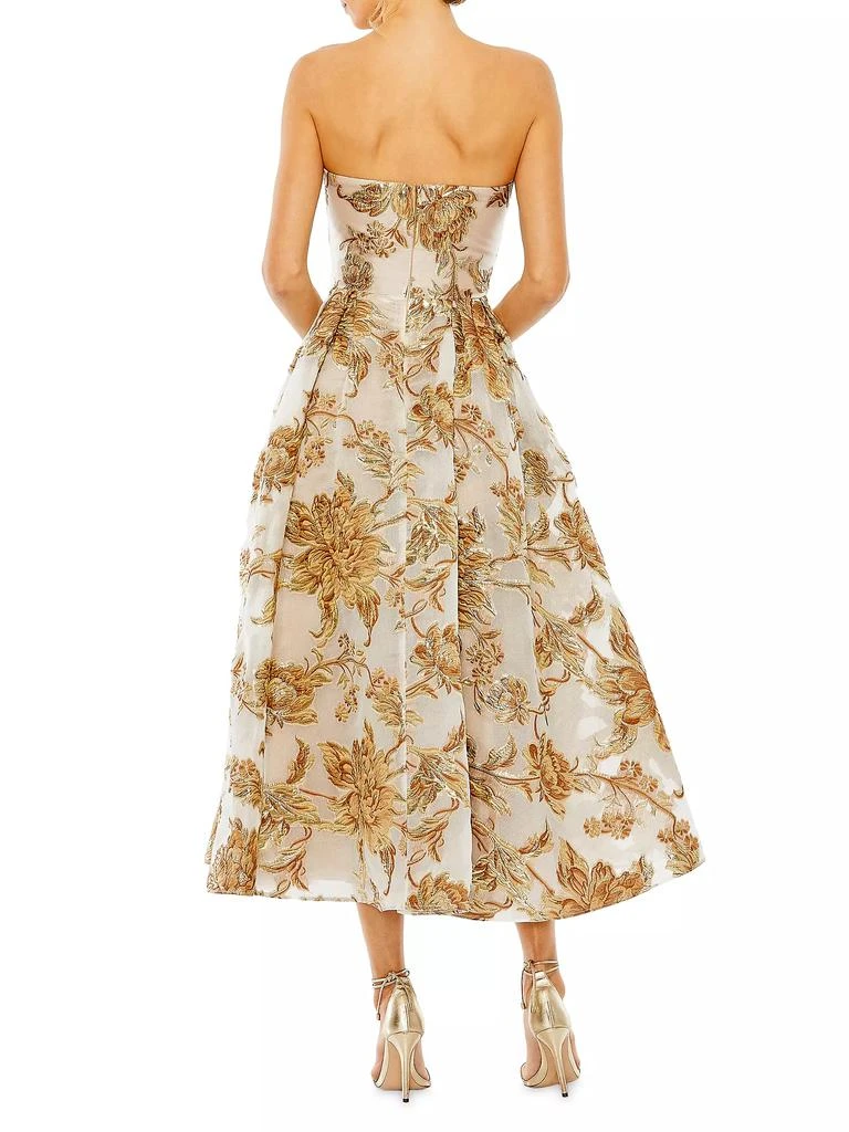 Mac Duggal Strapless Brocade Midi-Dress 2