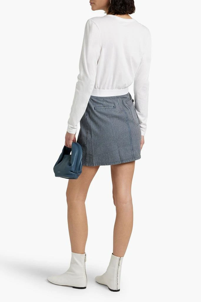 ATM Anthony Thomas Melillo Striped cotton-jacquard mini skirt 3