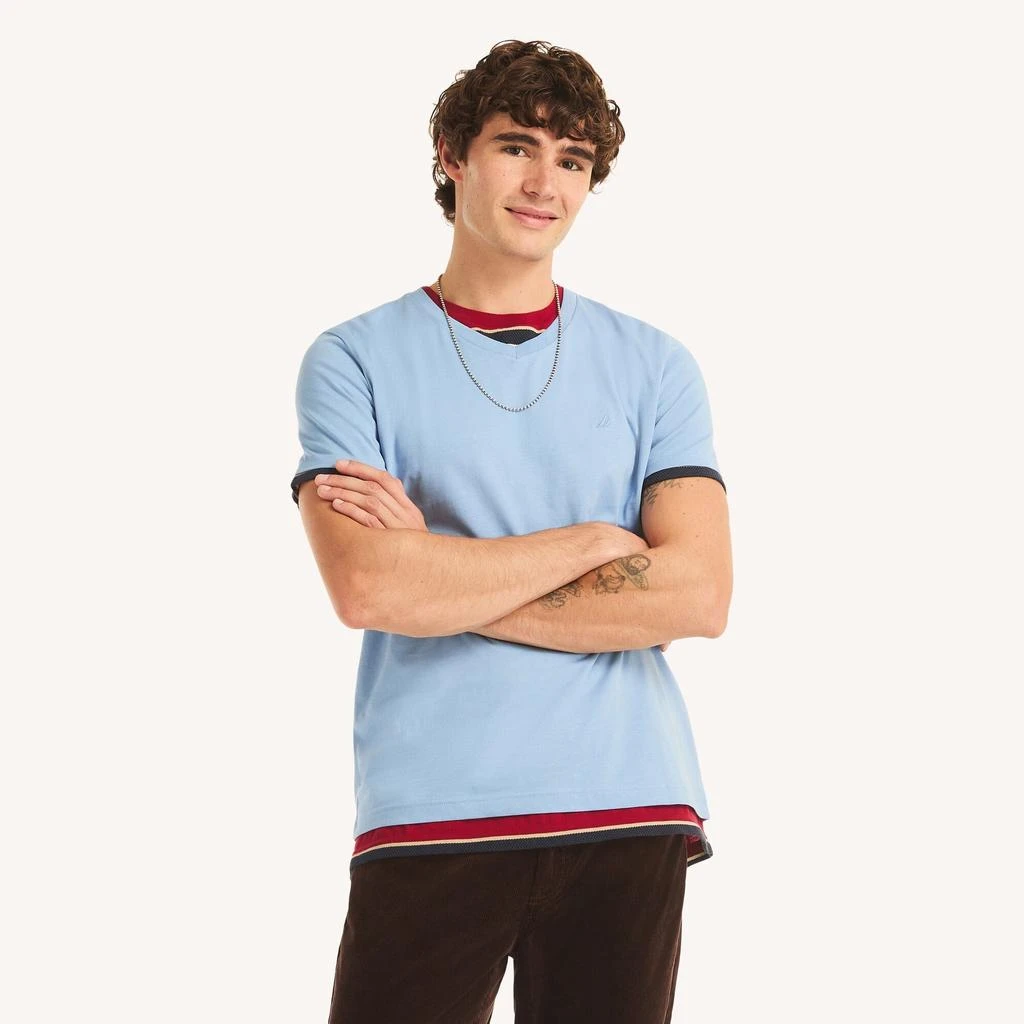 Nautica Mens Premium Cotton V-Neck T-Shirt 23