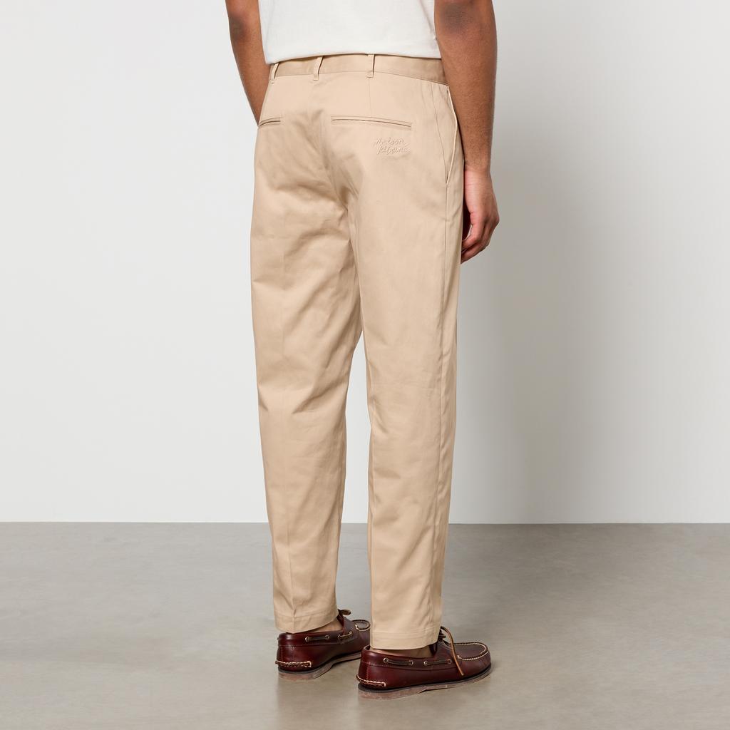 Maison Kitsuné Maison Kitsuné Straight Cotton-Gaberdine Chinos