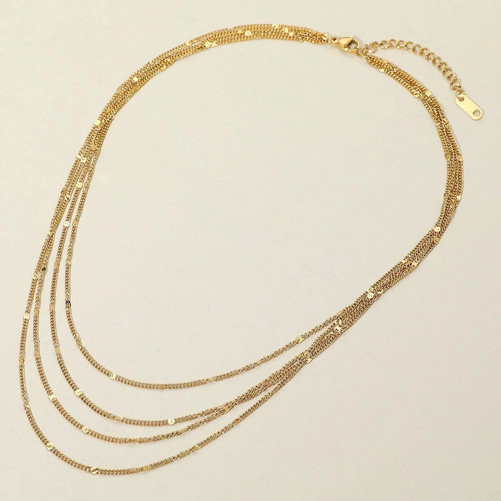 FASHNZFAB SECRET BOX_Stainless Steel Layered Chain Necklace