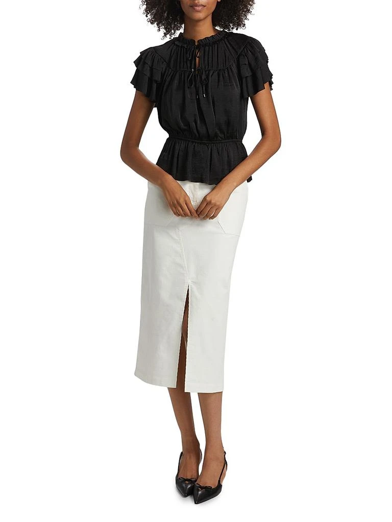 If Only Studio Parachute Ruffled Peplum Top 2